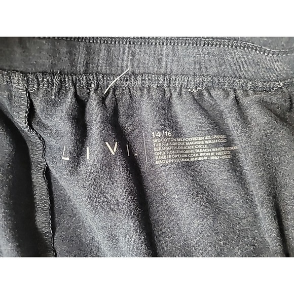 Livi Active Women's Plus Size 14/16 Gray Drawstring Waist Wide Leg Capri Pants - Picture 9 of 9